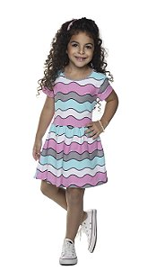 Vestido Manga Estampado Cotton