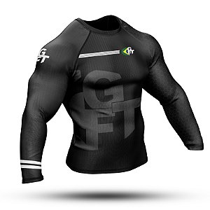 RashGuard Preta Manga Longa GFTEAM