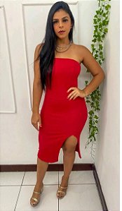 Vestido Vermelho tomara que caia ana tamanho único