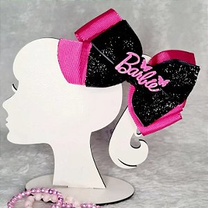 Laçarote inspiração Barbie Pink & Black com pulseira