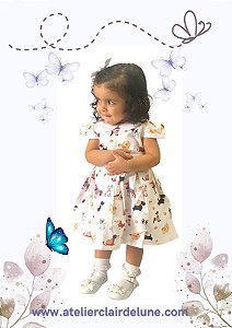 Vestido Infantil verãozinho Meus Pets