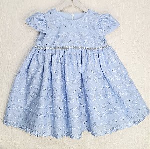 Vestido Infantil Batinha Laise Azul