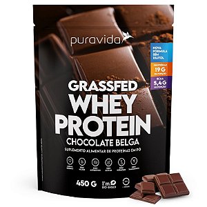 Whey Protein Grassfed 450 g - Chocolate Belga - Puravida