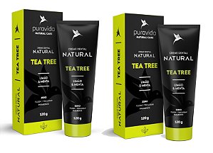 Kit 2 unid Creme Dental de Tea Tree 120g - Puravida