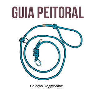 Guia Para Peitoral Pet Verde Água
