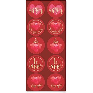 Adesivos Decorados Redondo 10X23CM Believe PCT com 30