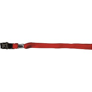 Cordão para Crachá Tecido Vermelho com Presilha JAC PCT com 10