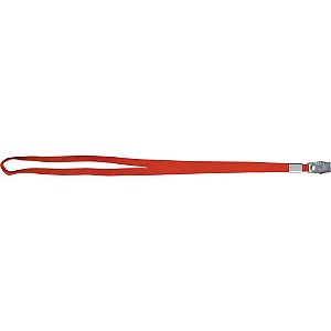 Cordão para Crachá em Tecido Vermelho com Jacaré - Pacote com 10 Unidades