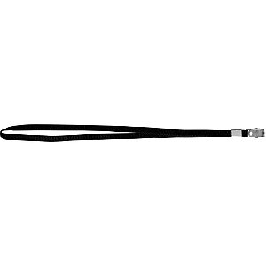 Cordão para Crachá e Pen Drive Preto Pacote com 12 Unidades
