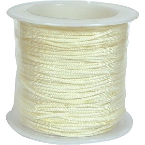 Cordão Cetim 1MM Branco com 20M
