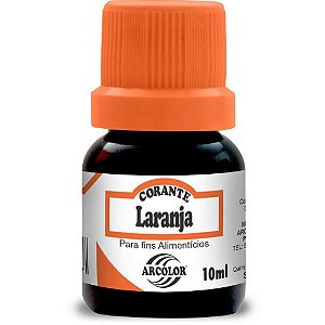 Corante Líquido Laranja Arcolor 10ML Caixa com 12 Unidades
