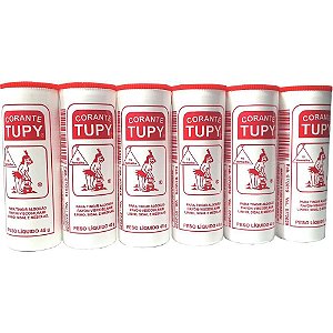 Corante em PÓ Vermelho TUPY para Algodão - Pacote com 6 Unidades