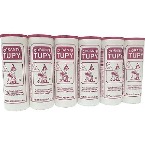 Corante em PÓ PINK TUPY para Algodão Pacote com 6