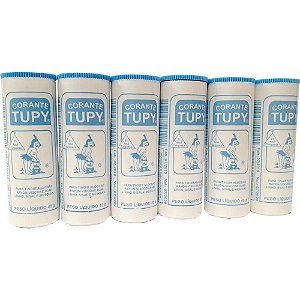 Corante em PÓ Azul Turquesa TUPY para Algodão Pacote com 06