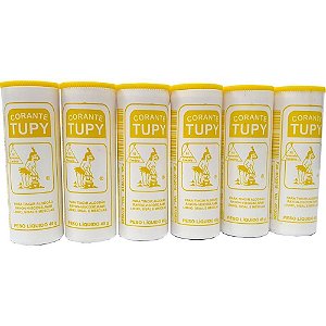 Corante em PÓ Amarelo Canário TUPY para Algodão – Pacote com 06