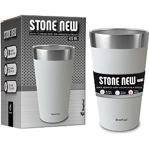 Copo Térmico NEW Stone Branco 473ML sem TAMP