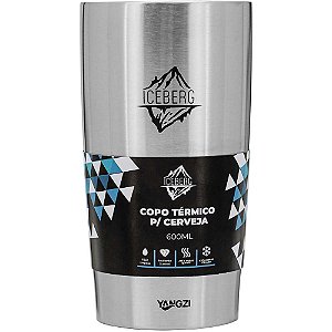 Copo Térmico Iceberg INOX 600ML Prata
