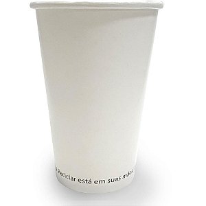 Copo Descartável de Papel 300ML Branco PCT com 12