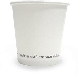 Copo Descartável de Papel 100ML Branco PCT com 25