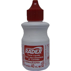 Tinta para Carimbo 40ML Vermelha – Caixa com 12 Unidades