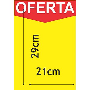 Cartaz para Marcação de Oferta Amarelo A4 21X29CM 250G - Pacote com 25