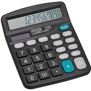 Calculadora de Mesa 12 Dígitos 14,8X11,9X3,8CM Preta