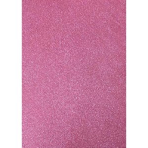 Placa em EVA com Glitter 60X40CM Rosa Bebê 2MM - Pacote com 5