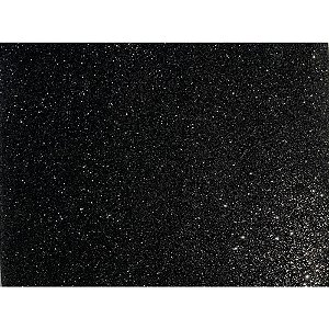 Placa em EVA com Glíter 48X40CM Preto 1,8MM Pacote com 10
