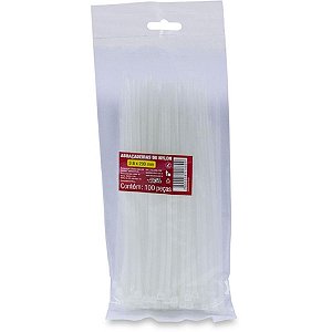 Abraçadeira de NYLON Branca 3,6X200MM - Pacote com 100 Unidades