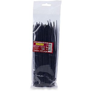 Abraçadeira NYLON Preta 2,5X200MM PCT com 100