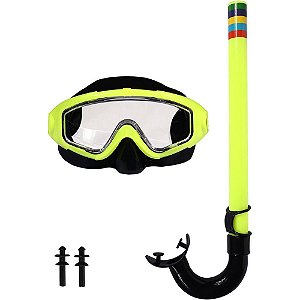 Kit Snorkel com Máscara Tamanho P para Piscina e Praia