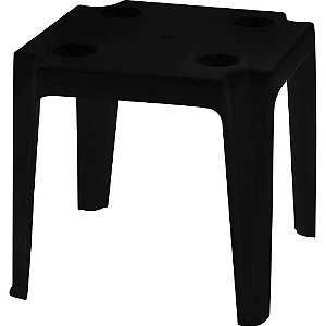 Acessório para Piscina e Praia Mesa Plástica com Apoio Preto 46X46X43