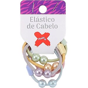 Acessório para Cabelo Elástico Bolinha CANDY 3CM com 5, Pacote com 10