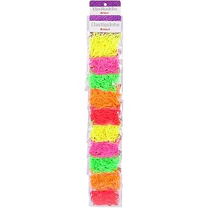 Acessório para Cabelo Elastiquinho Colorido 2,5CM - Pacote com 10