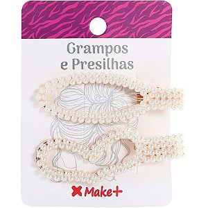 Acessório para Cabelo Presilha com Pedras - Blister com 2 Unidades, Pacote com 12