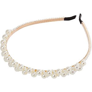 Acessório para Cabelo Tiara Pérola Formosa - Pacote com 5 Unidades