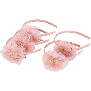 Acessório para Cabelo Tiara Ursinho Infantil Pacote com 05