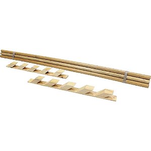 Acessório para Ginástica Madeira com 5 Bastoes e Suporte