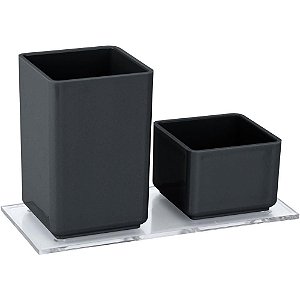 Acessório para Mesa Lápis CLIPS Acrílico Preto