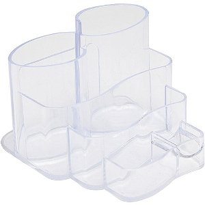 Acessório para Mesa Porta CANETA/CLIPES com Lembretes Cristal