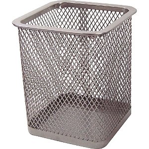 Acessório para Mesa Porta Lápis Aramado Quadrado - Preto