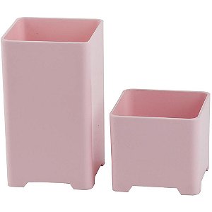 Acessório para Mesa Porta Objeto Rosa Pastel 2PÇS