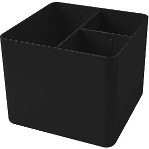 Acessório para Mesa Serena com 3 Divisórias Preto