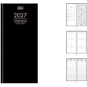Agenda 2024 Comercial CD Costurada 208 Folhas - Pacote com 5 Unidades