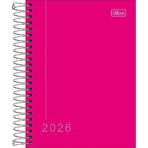 Agenda 2024 Pepper Rosa Capa Dura Espiral 160 Folhas Pacote com 4