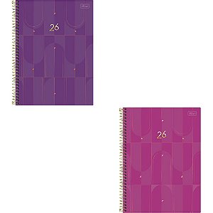 Agenda 2024 SPOT Feminina CD Espiral 200 Folhas Pacote com 04