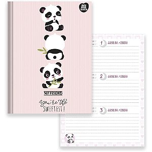 Agenda Permanente MY Friends 64 Folhas 120X160MM Pacote com 10 Unidades