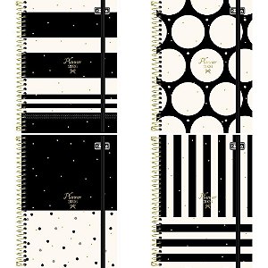 Agenda Planner 2024 WEST Village CD Espiral 80 Folhas Pacote com 5