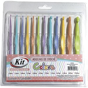 Kit de Agulhas para Crochê com 12 Unidades