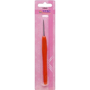 Agulha para Crochê Tamanho 2,5MM Cabo Silicone Vermelho